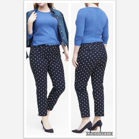 Banana Republic Pants - Banana Republic Sloan Skinny-Fit Polka Dot Pants